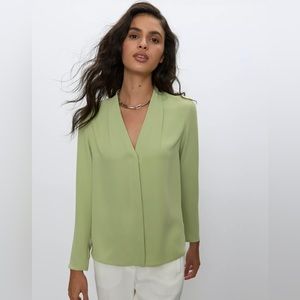 Babaton “Power Blouse” in Cobalt Blue. Size M.